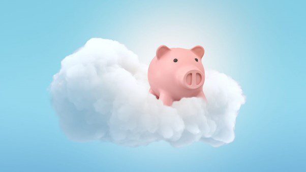 piggy bank in a cloud